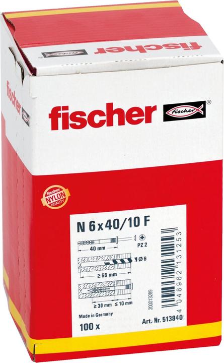 Image du produit Fischer Tampon à clouer N 6x40/10 F