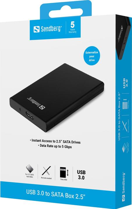 Productafbeelding Sandberg USB 3.0 naar SATA Box 2,5" (2.5")