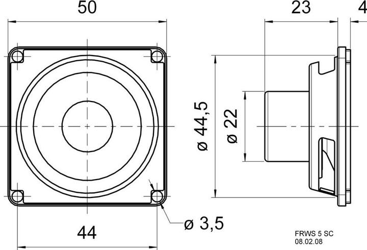 Actual product image Visaton Full range loudspeaker FRWS 5 SC