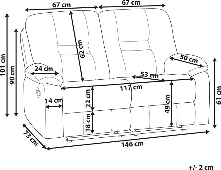 Produktbild Beliani Bergen (2-Sitzer)