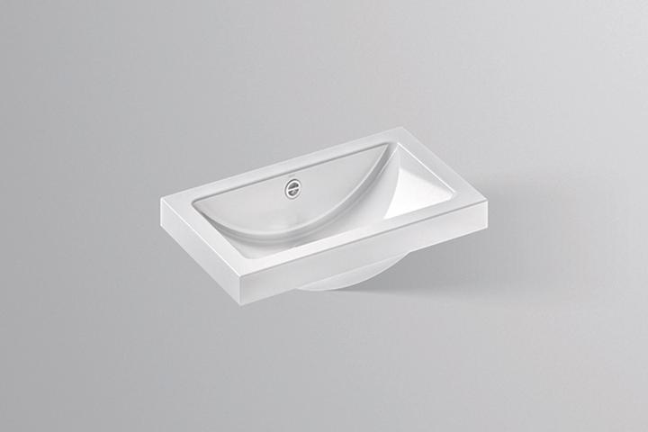 Produktbild Alape Aufsatzbecken AB.R585.1, rechteckig B: 585mm H: 143mm T: 346mm, 3205000000, weiss (346 mm, 585 mm)