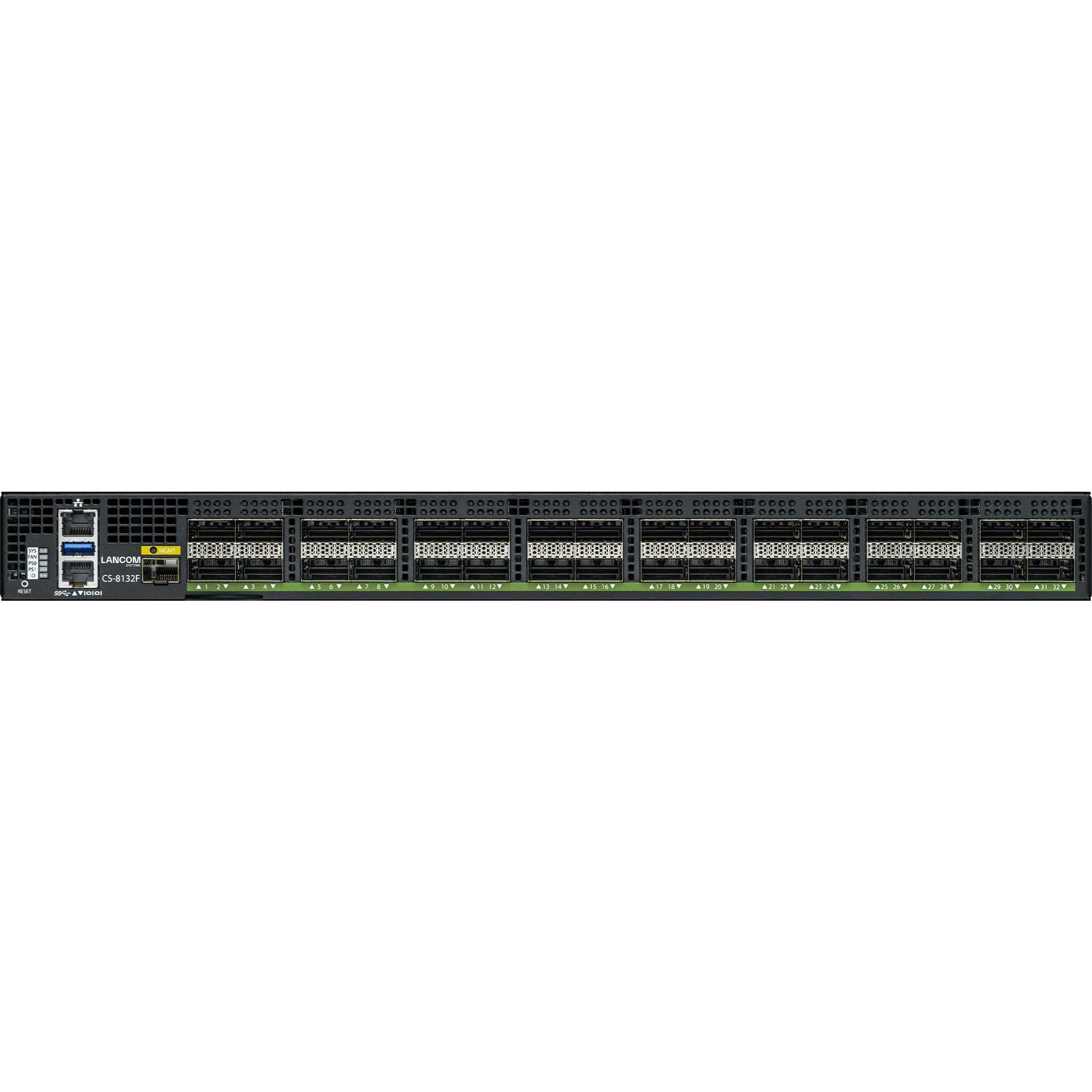 Lancom Systems CS-8132F-F2B ab 10.2024 (32 Ports), Netzwerk Switch, Schwarz