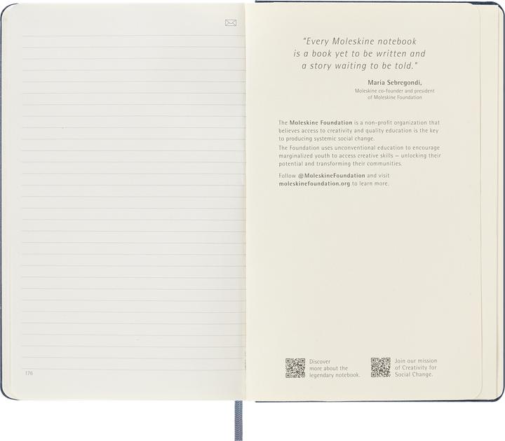 Immagine prodotto Moleskine Smart NB rivestito LG HC Sapphire (Grande 13x21, Righe, Copertina rigida)