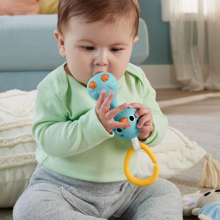 Productafbeelding Fisher-Price Simply Senses sensorische belevingsdeken speelmat voor baby's met 6 sensorische speeltjes