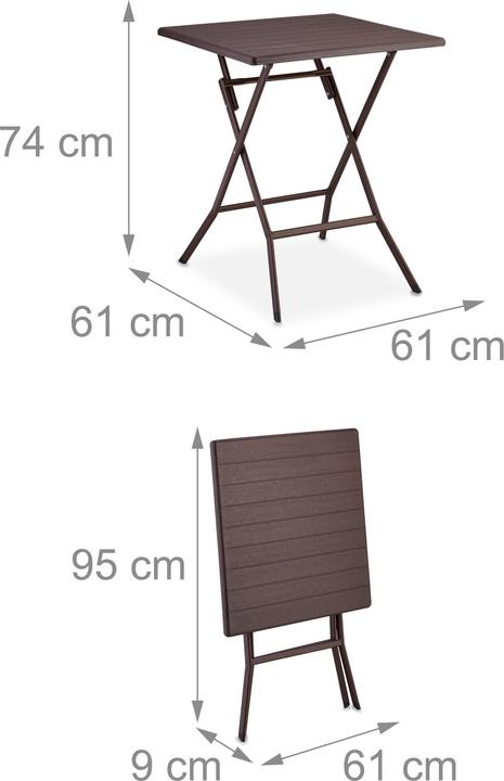 Productafbeelding Relaxdays Balkon meubelset (61 cm)