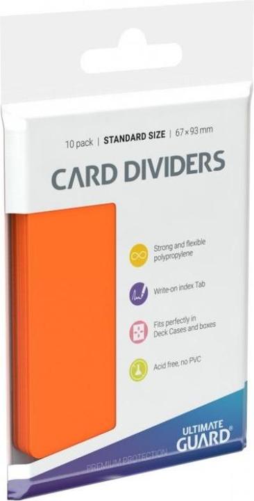 Actual product image Ultimate Guard Card Separator Standard Size Orange 10