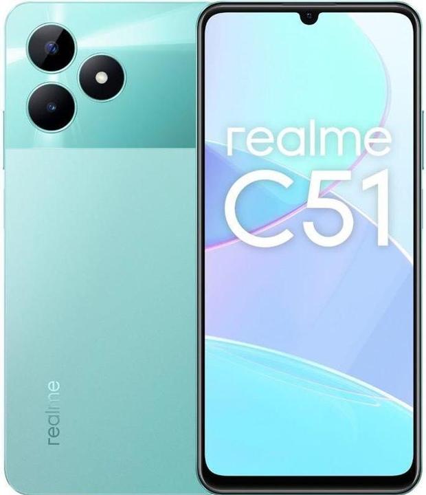 Actual product image realme C51 (128 GB, Mint green, 6.74", 4G)