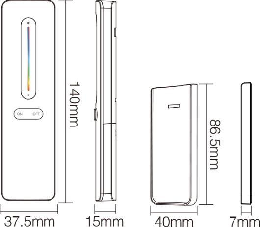 Image du produit Milight RGB+CCT Fernbedienung Elegant