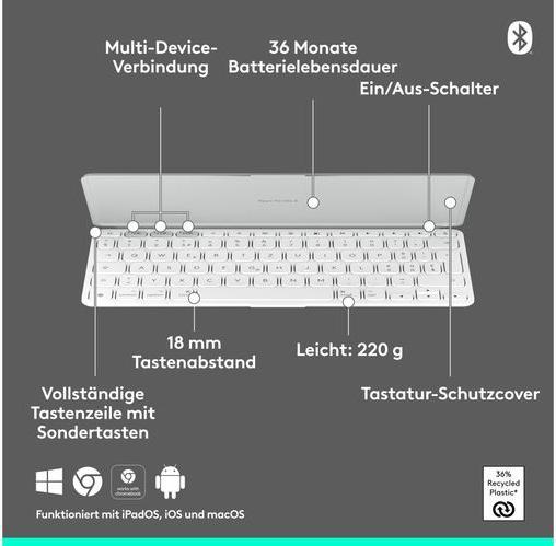 Immagine prodotto Logitech Keys-To-Go 2 (CH, Senza fili)
