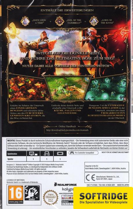 Produktbild Dungeons 3 - Nintendo Switch Edition (Switch) (Switch, Switch Lite, Switch OLED, DE)