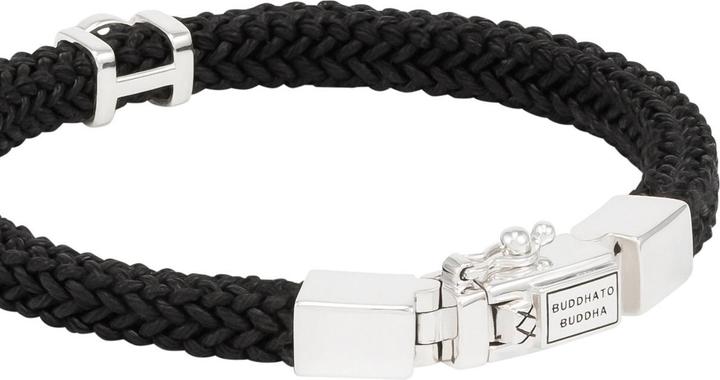 Produktbild Buddha to Buddha Armband Denise Black (21 cm, Silber 925, Textil)