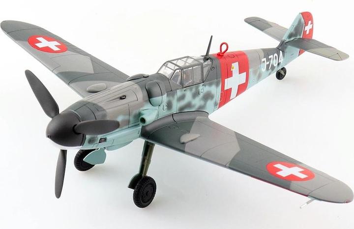 Image du produit Hobby Master Messerschmitt BF 109G-6, ÉCHELLE 1:48, J-704 Fliegerkompanie 7 Swiss Air Force. Me