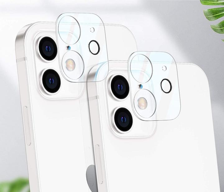Produktbild Apfelkiste iPhone 12 Kamera Protector Panzer Glas (2er Set), Transparent (2 Stück, Apple iPhone 12)