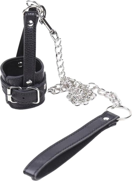 Actual product image BDSMaster Black Loop Dick Penis Leash