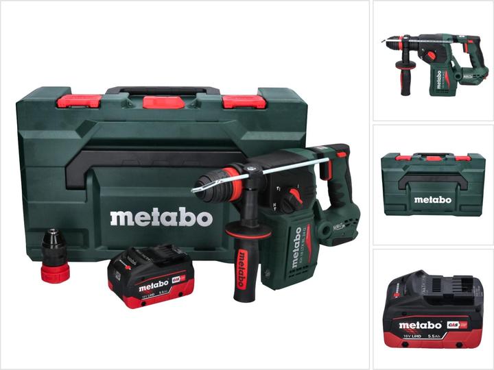Immagine prodotto Metabo KH 18 LTX BL 24 Q Batteria combinata martello 18 V 2,2 J + 1x batteria 5,5 Ah + metaBOX - senza (Batteria ricaricabile)