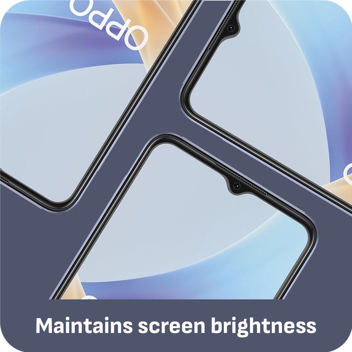 Actual product image Cazy Protective Glass Compatible with Oppo A17 Tempered Glass Case Compatible - 2 pieces (2 pcs., Oppo A17k)