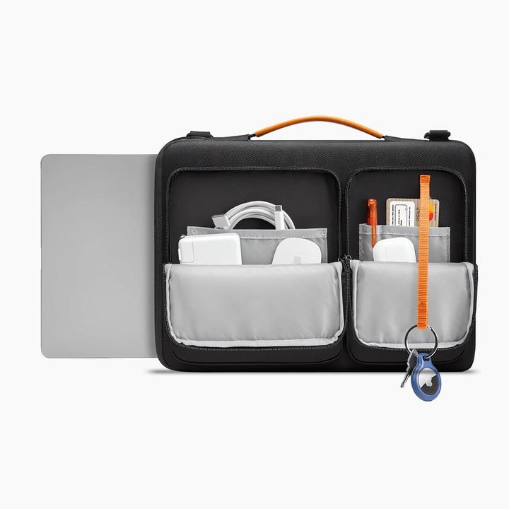 Actual product image Tech-Protect Defender Tasche für 15-16 Laptops, Schwarz und Orange (16")