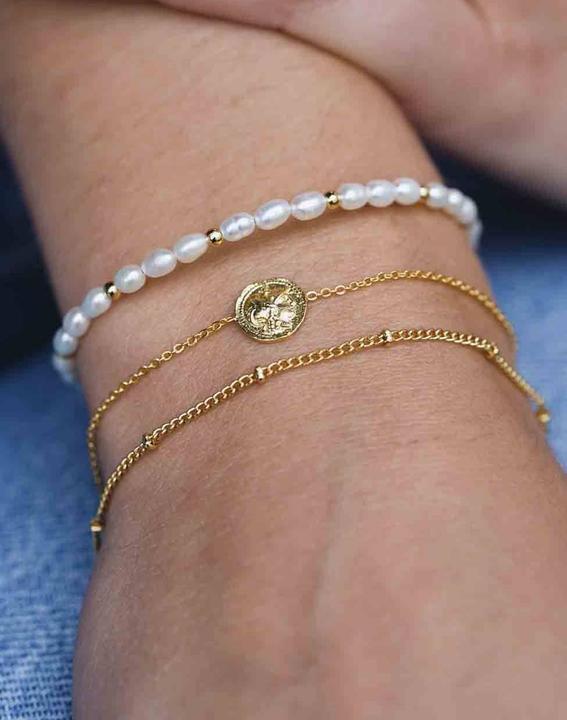 Actual product image Tara Style Sonia Pearl jewellery set (waterproof) (Mother-of-pearl)