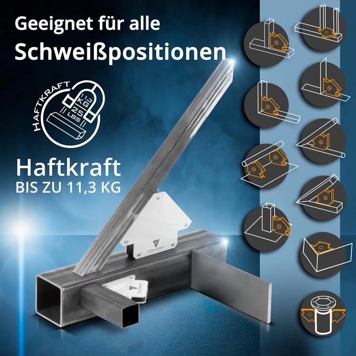 Produktbild Stahlwerk 6 Ã— Magnet-Schweisswinkel 30° x 45° x 60° x 75° x 90° x 135°, 2 x 4 kg