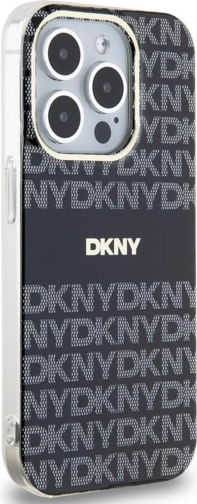 Immagine prodotto DKNY Custodia Magsafe con motivo a righe tonali in PC/TPU per iPhone 15 Pro Nero (Apple iPhone 15 Pro)