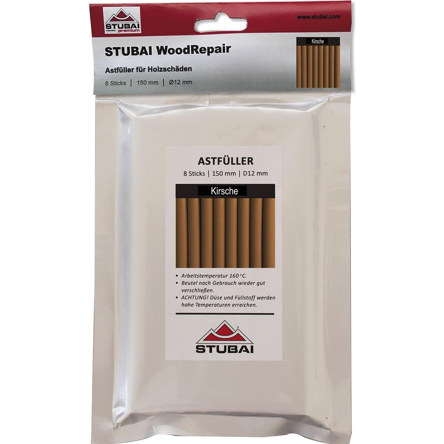 Stubai, Heisskleber, WoodRepair Kompakt-Beutel, Kirsche, 8 Sticks