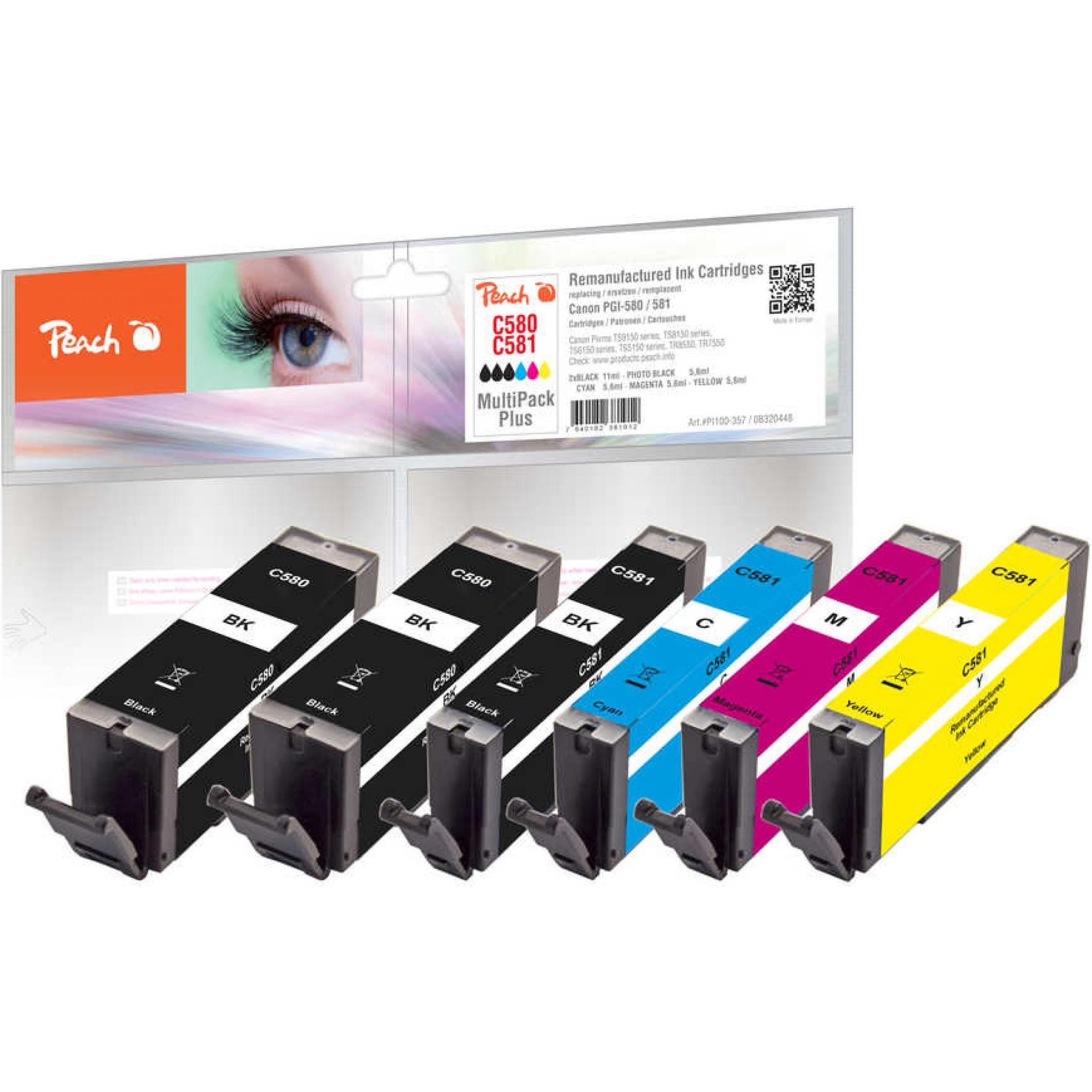 Peach, Druckerpatrone, PGI-580 / CLI-581 (BK, Color, PBK)