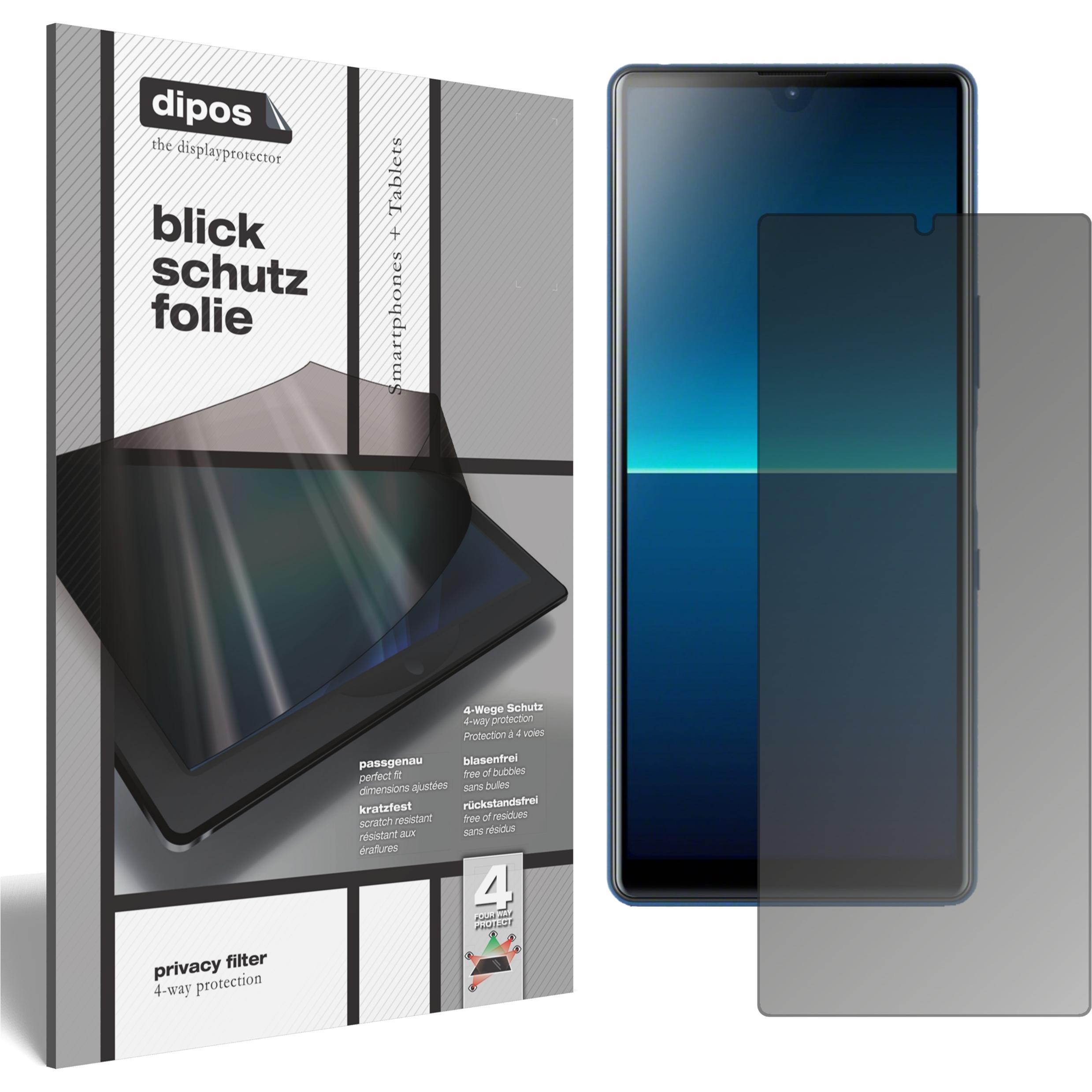 Dipos Blickschutzfolie 4-Way Privacy (1 Stück, Sony Xperia L4), Smartphone Schutzfolie, Transparent
