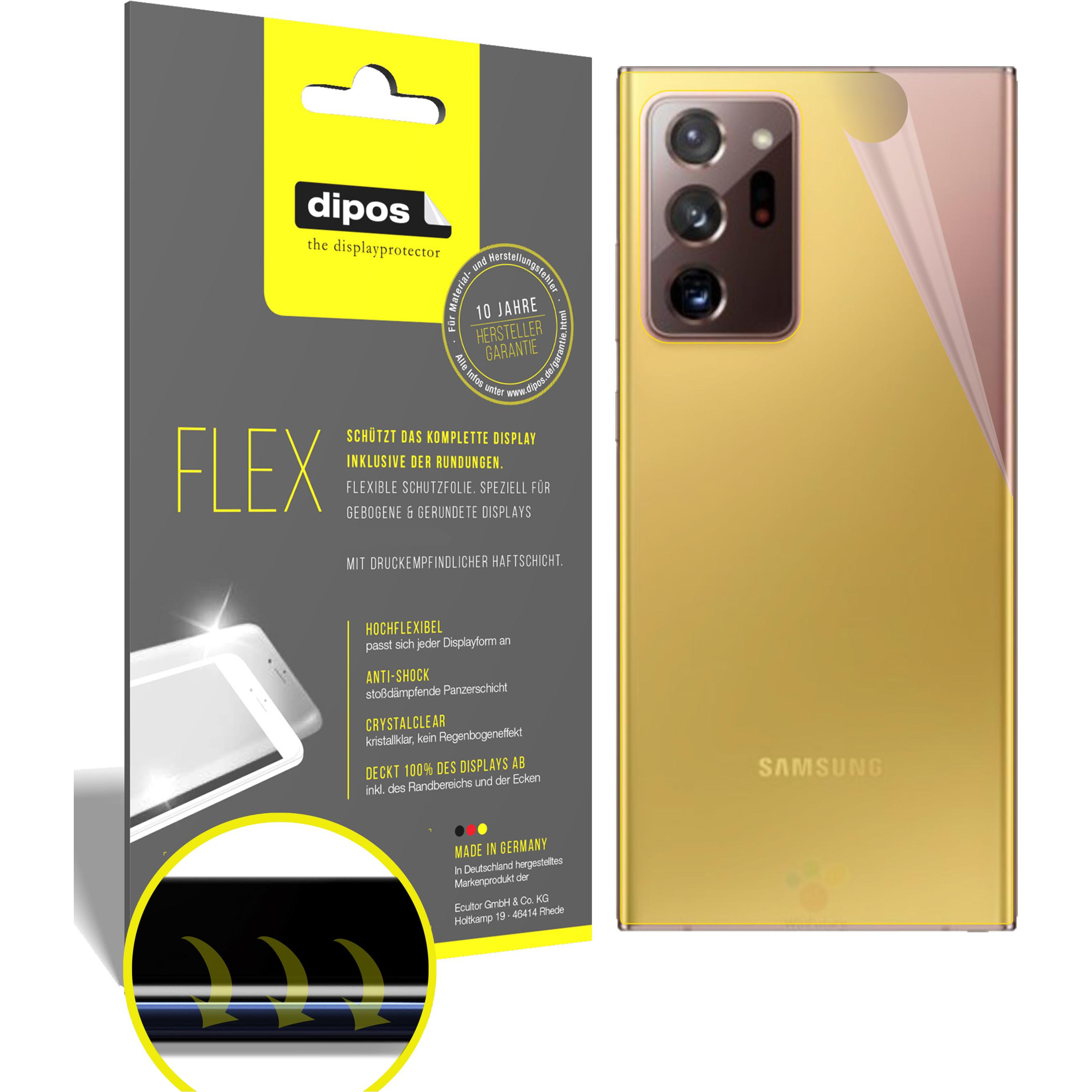 Dipos Displayschutzfolie Full-Cover 3D (2 Stück, Samsung Galaxy Note 20 Ultra), Smartphone Schutzfolie, Transparent