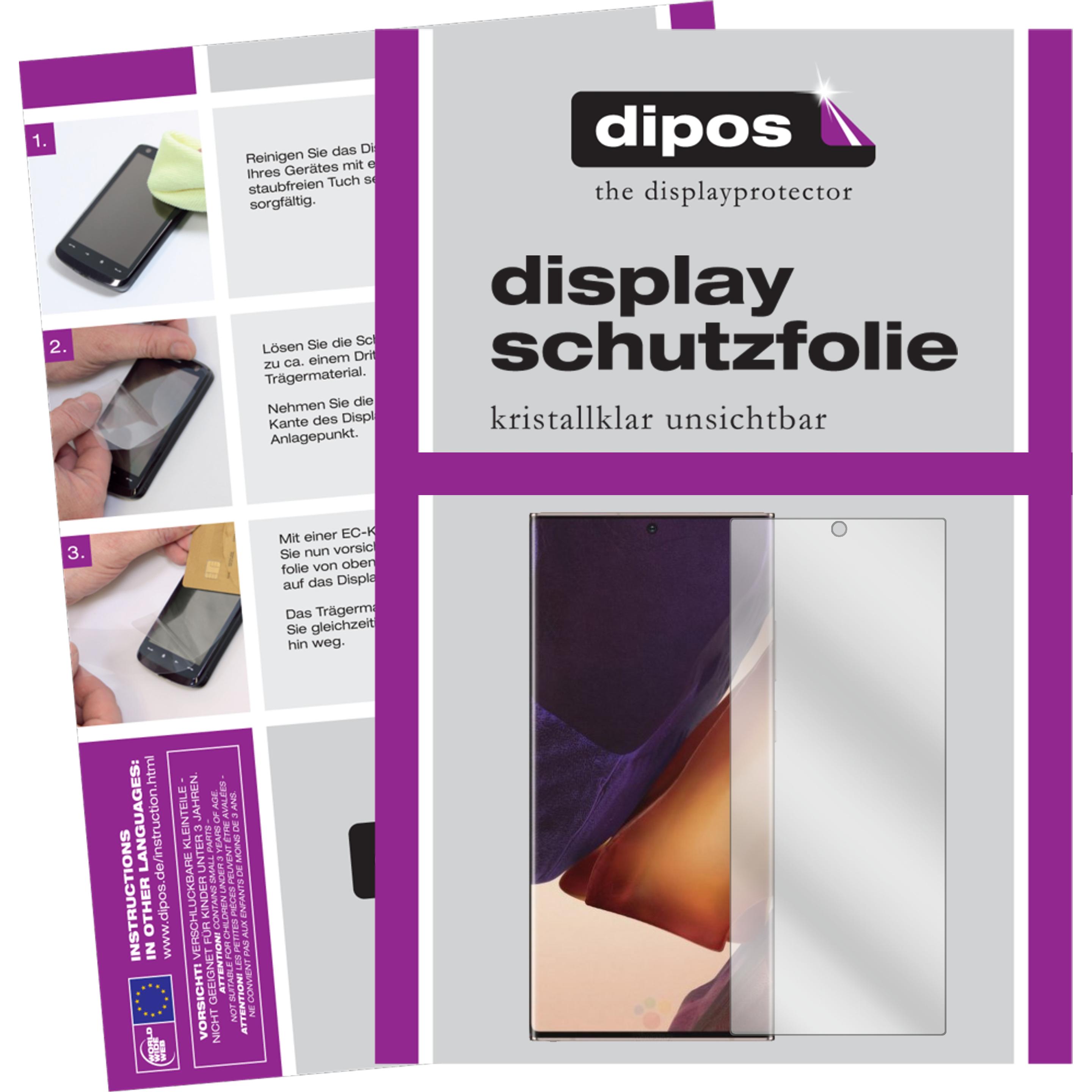 Dipos Displayschutzfolie Crystalclear (4 Stück, Samsung Galaxy Note 20), Smartphone Schutzfolie, Transparent