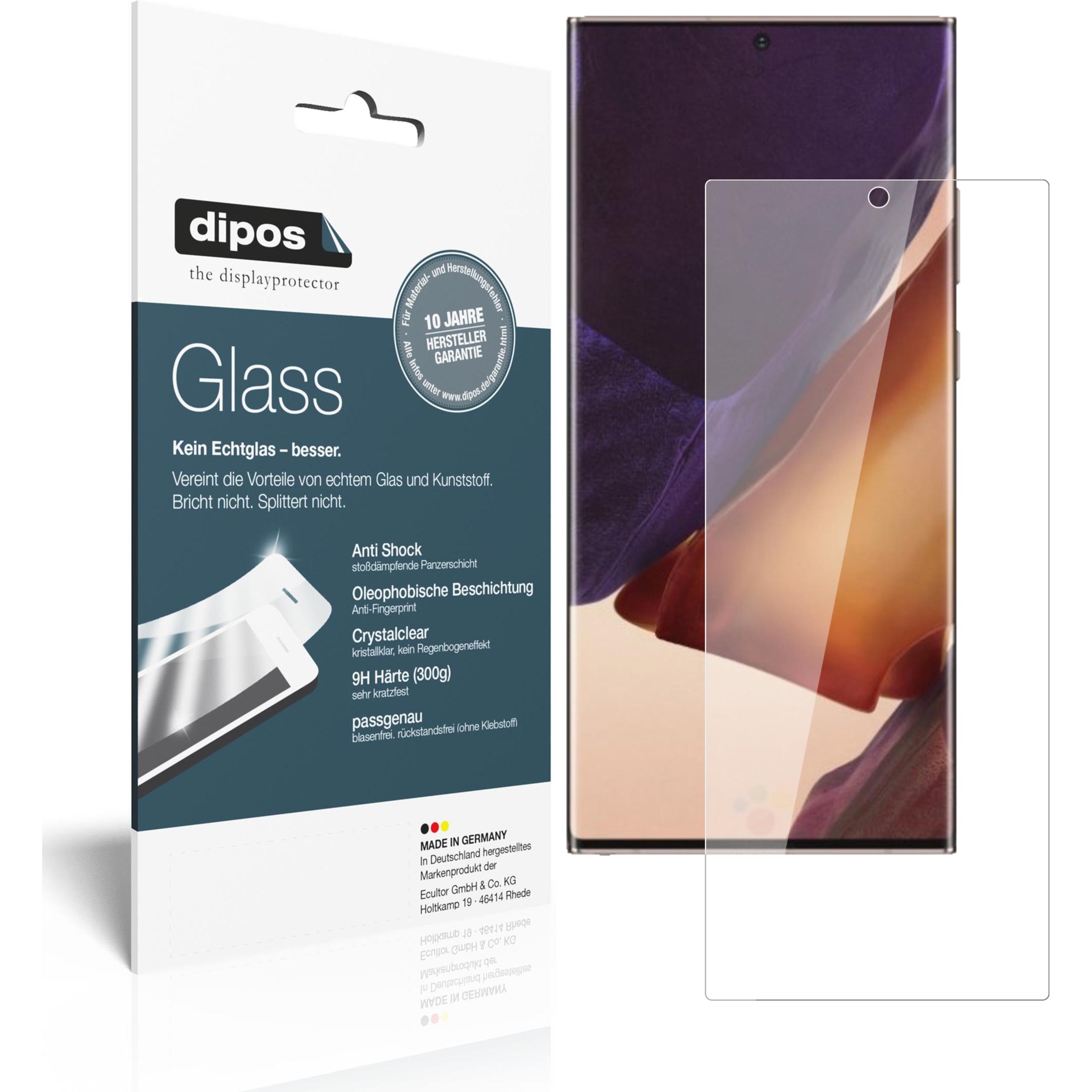 Dipos Displayschutz Anti-Shock (2 Stück, Samsung Galaxy Note 20), Smartphone Schutzfolie, Transparent