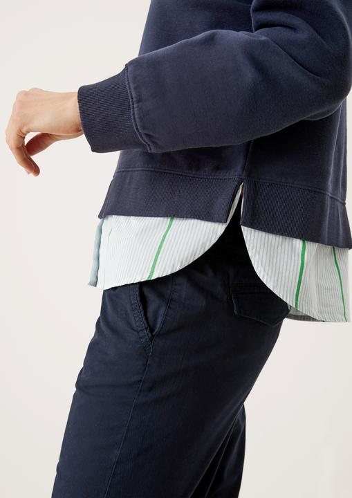 Produktbild s.Oliver Sweatshirt Hoodie mit Bluseneinsatz (M)