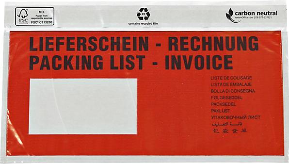 Produktbild kaiserkraft Recycling-Dokumententaschen (DIN lang, 1000 Stk.)