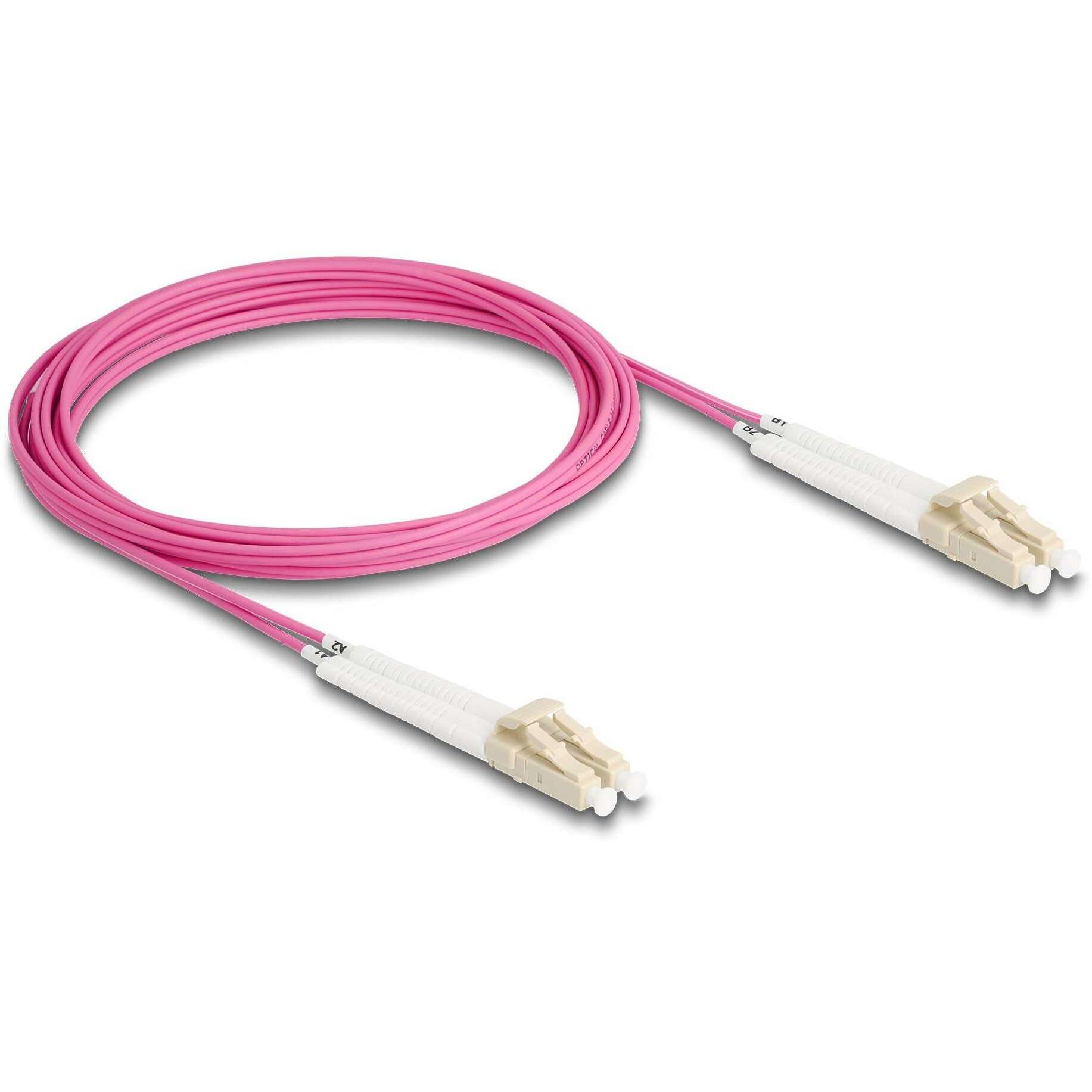 Delock Cavo in fibra ottica LC-D > LC-D multimodale OM3 angolato 3,0 m (3 m), Cavo di rete