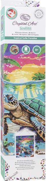 Produktbild Craft Buddy Tropical Turtle Paradise, 40x50cm Crystal Art Scroll