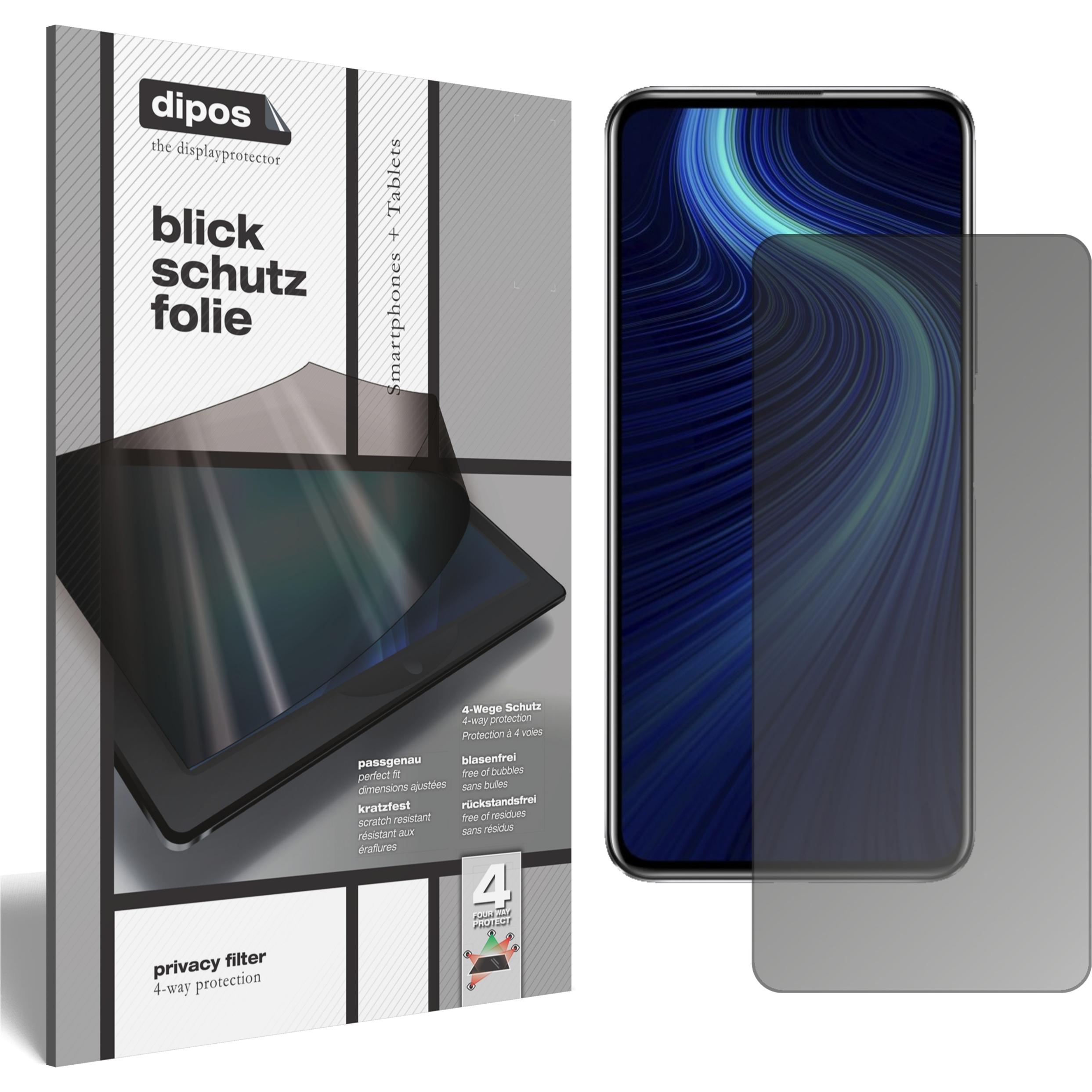 Dipos Blickschutzfolie 4-Way Privacy (1 Stück, Honor X10 5G), Smartphone Schutzfolie, Transparent