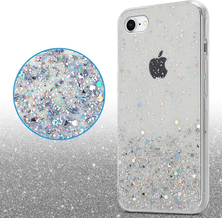Actual product image Cadorabo TPU cover sparkling glitter (Apple iPhone 7, Apple iPhone SE (2nd Gen))