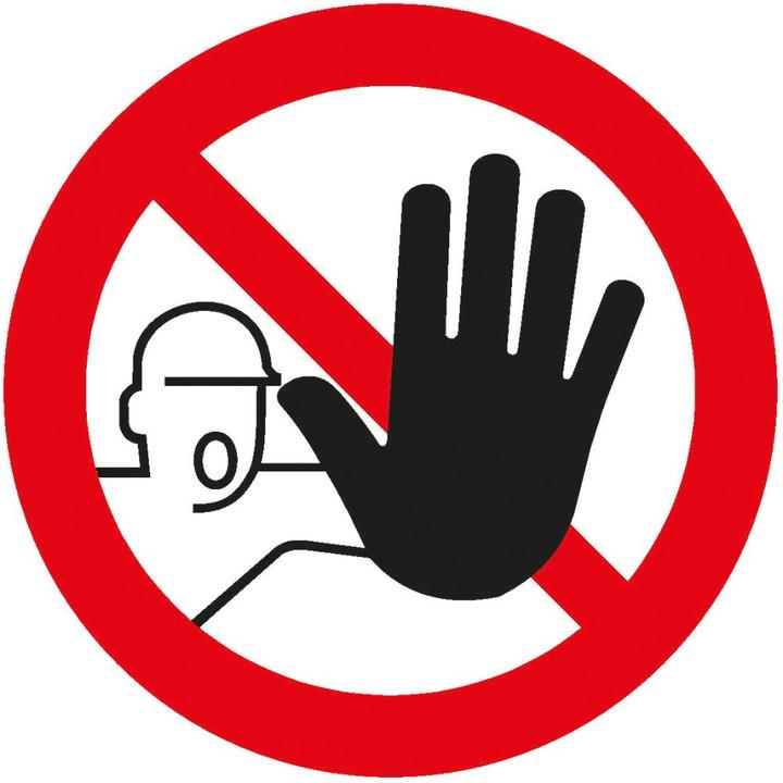 Image du produit BRW Panneau d'interdiction entrée interdit personnes non autorisées - Ø 10 cm