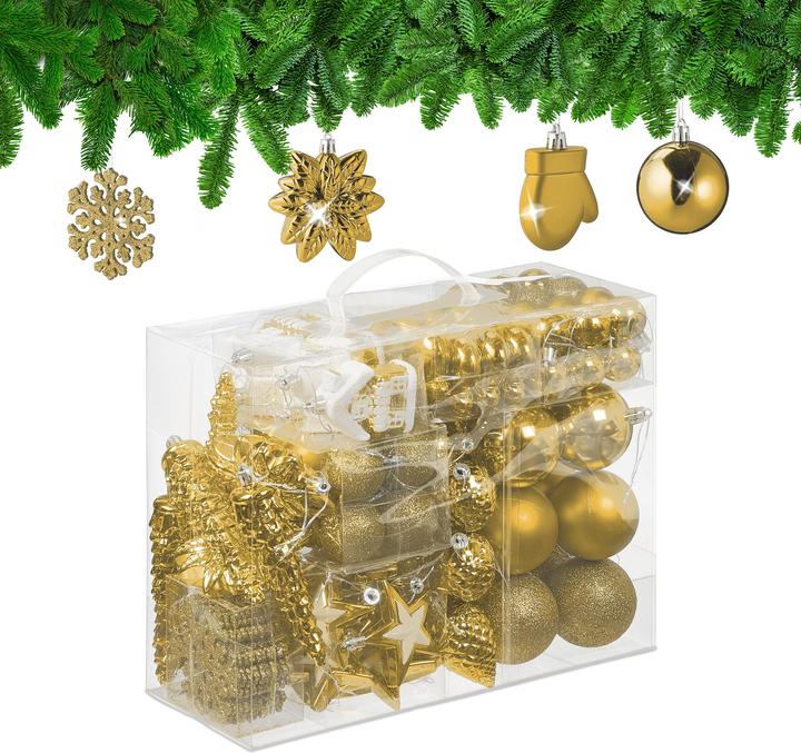 Actual product image Relaxdays Christmas baubles set (100 -part)