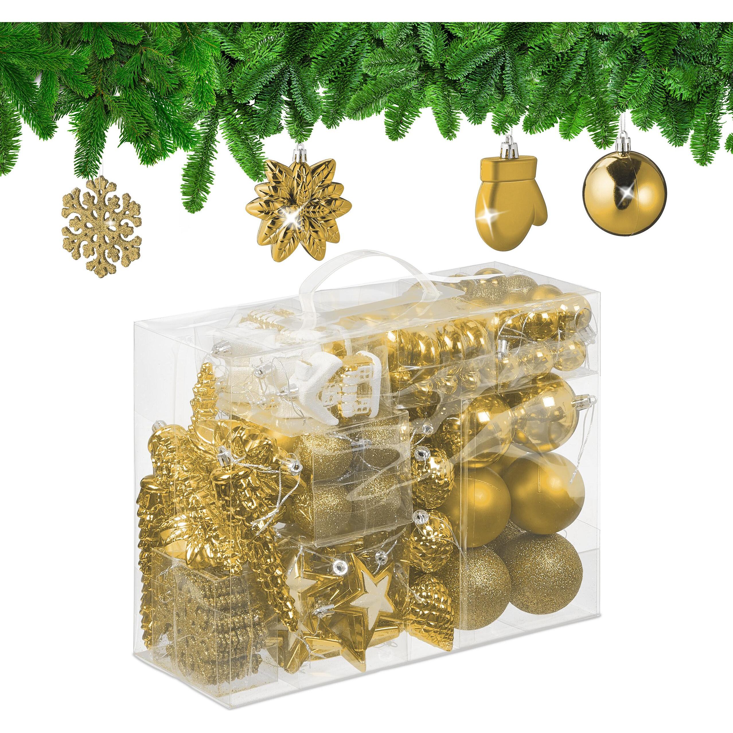 Thumbnail - Relaxdays, Christbaumschmuck, Weihnachtskugeln-Set (100 -teilig)