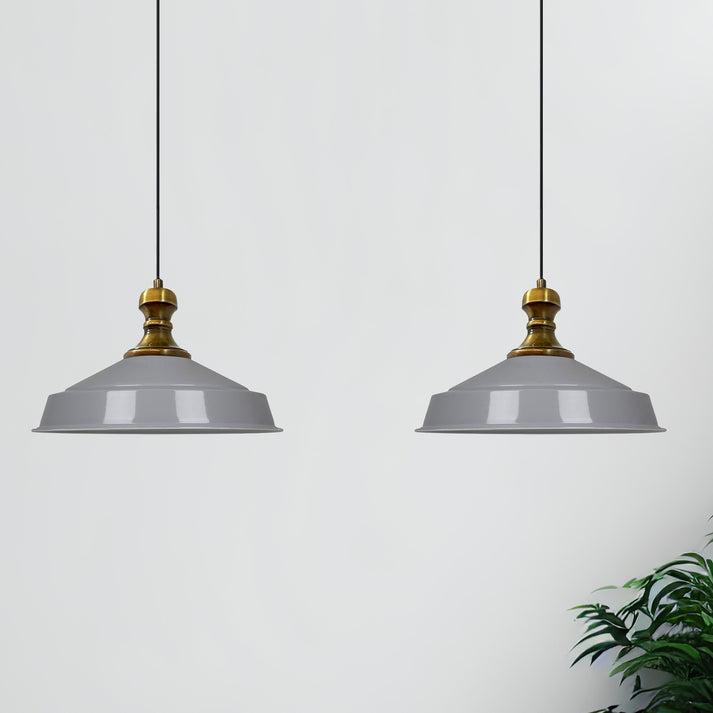 Productafbeelding Bamyum Asletl-Knob 2 Lampes à Suspension Gris (E27)