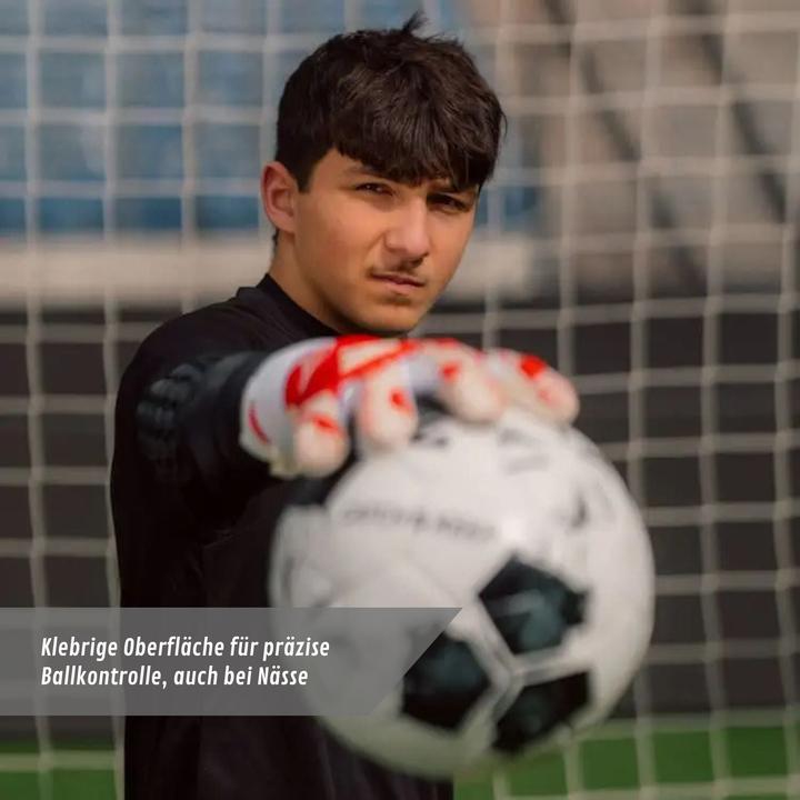 Produktbild Catch & Keep Fussballhandschuhe Pulse X Red Gr. 8 Torwart Goalie Handschuhe (8)