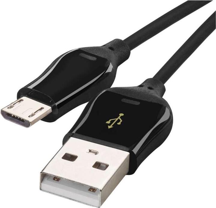 Actual product image Emos Cable USB USB-A - microUSB 1 m Black (SM7004B) (1 m, USB 2.0, 10 W)