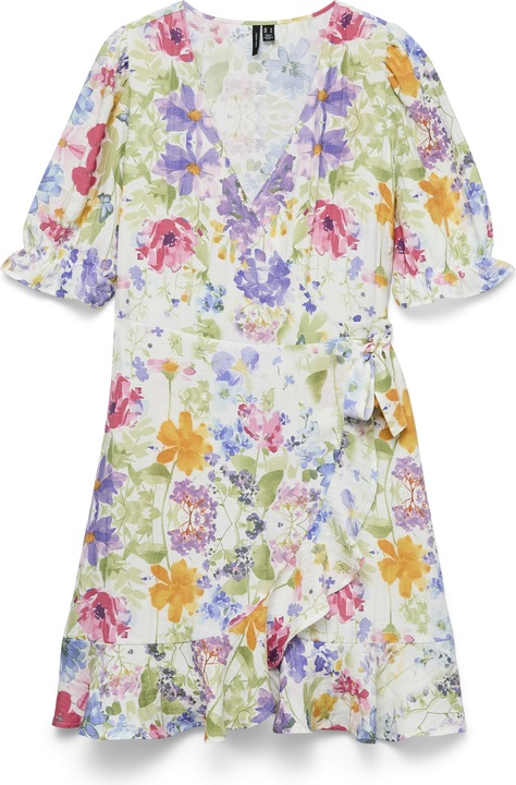 Vero Moda Normal geschnitten V-Ausschnitt Langes Kleid Kleid (XS)