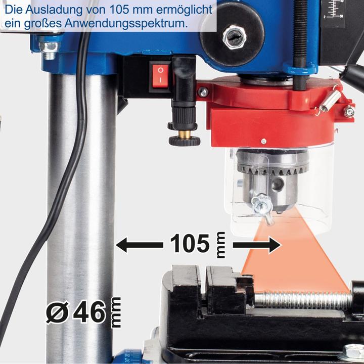 Actual product image Scheppach DP16VLS Drilling machine 230-240V 50Hz 500W (Electrical connection)