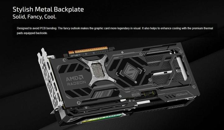 Actual product image AsRock Radeon RX 9070 XT Steel Legend Dark (16 GB)