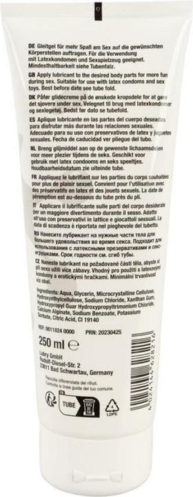 Valori nutrizionali e ingredienti Lubry Sperma porno (250 ml)