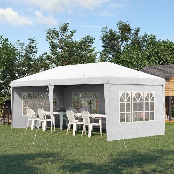 Actual product image Outsunny Folding pavilion with side walls (585 cm, 295 cm)