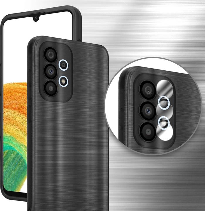 Produktbild Cadorabo Hülle für Samsung Galaxy A33 5G im TPU Brushed Kameraschutz LM160 Style (Samsung Galaxy A33 5G)