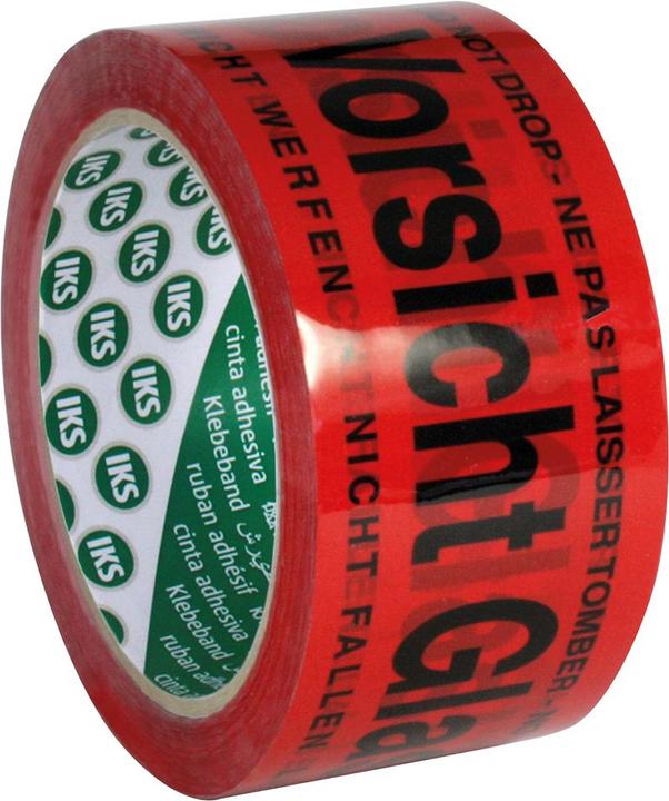 Actual product image Enviropack Warning Tape PVC Caution Glass Length 66 m, width 48 mm red (48 mm)