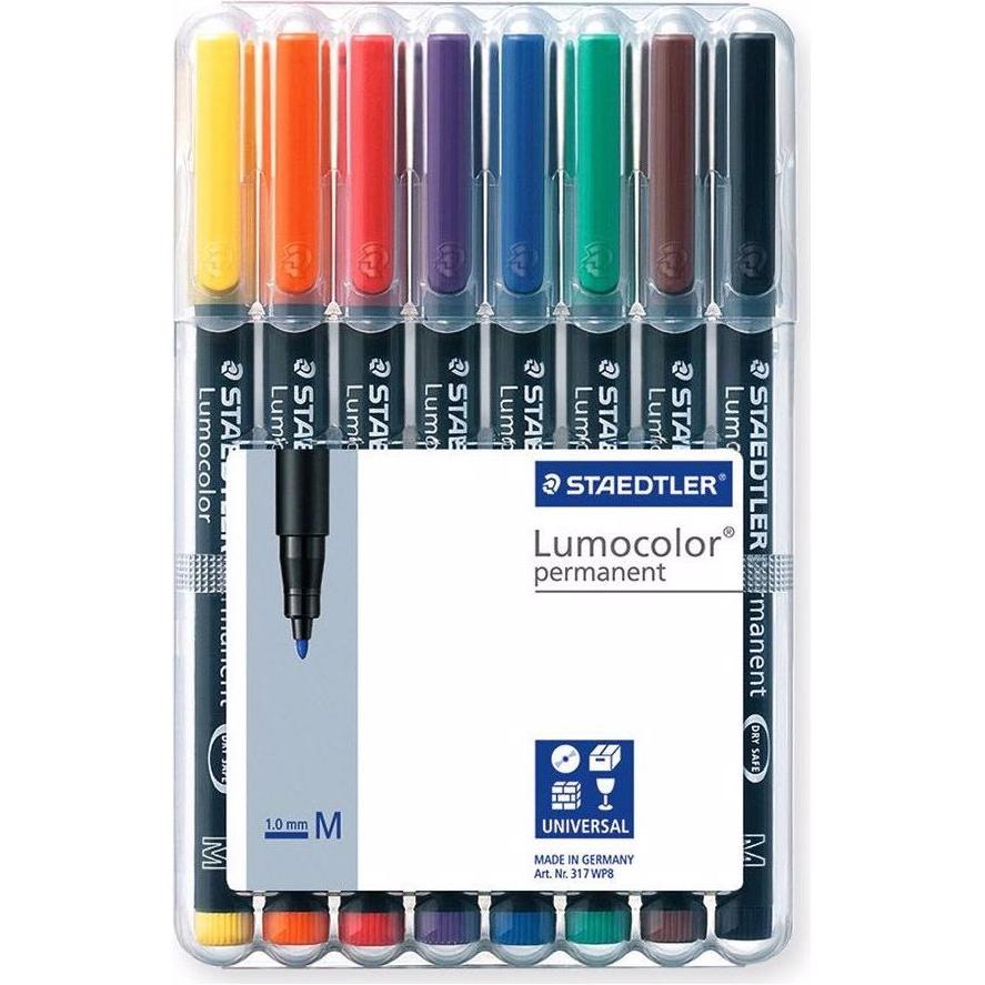 Thumbnail - Staedtler, Marker, Lumocolor (Mehrfarbig, 1 mm, 8 x)
